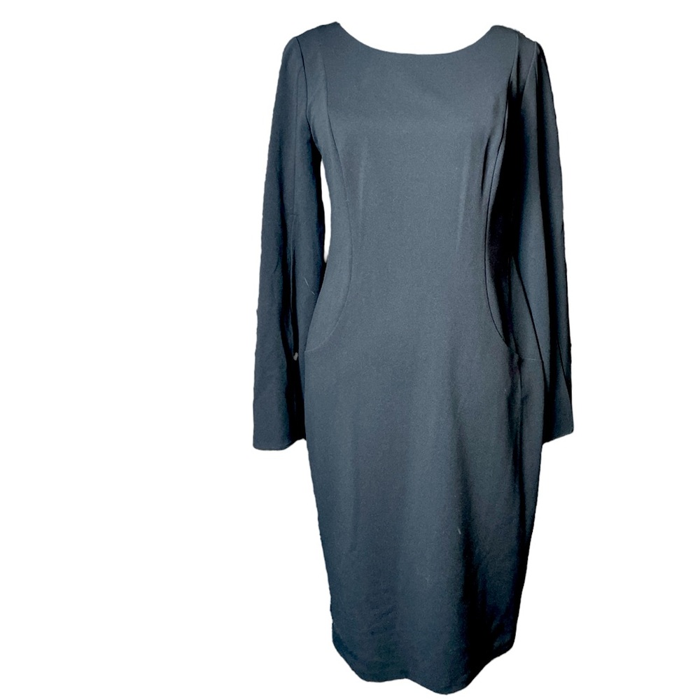 Calvin Klein Long Sleeve Black Midi Dress